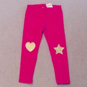 Gymboree Girls Heart/Star Leggings  NEW